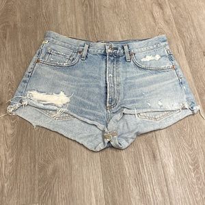 Citizens of Humanity Danielle Cut Off Denim Shorts 28 Light Wash